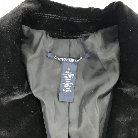 Lucky Brand Black Velvet Cocktail Blazer - Picture 4 of 6